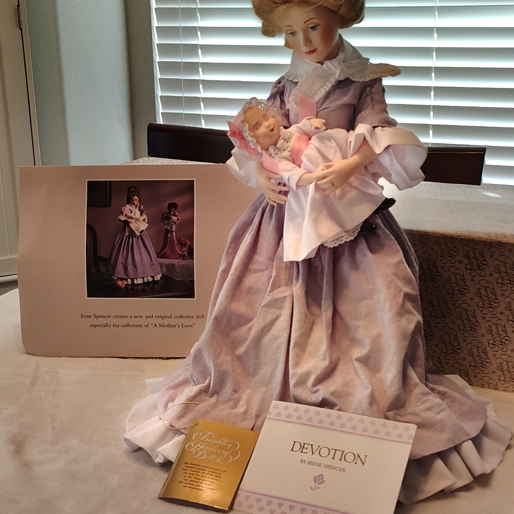 Franklin Heirloom Dolls Porcelain Doll "Devotion"